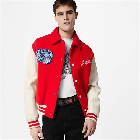 red lv varsity jacket.